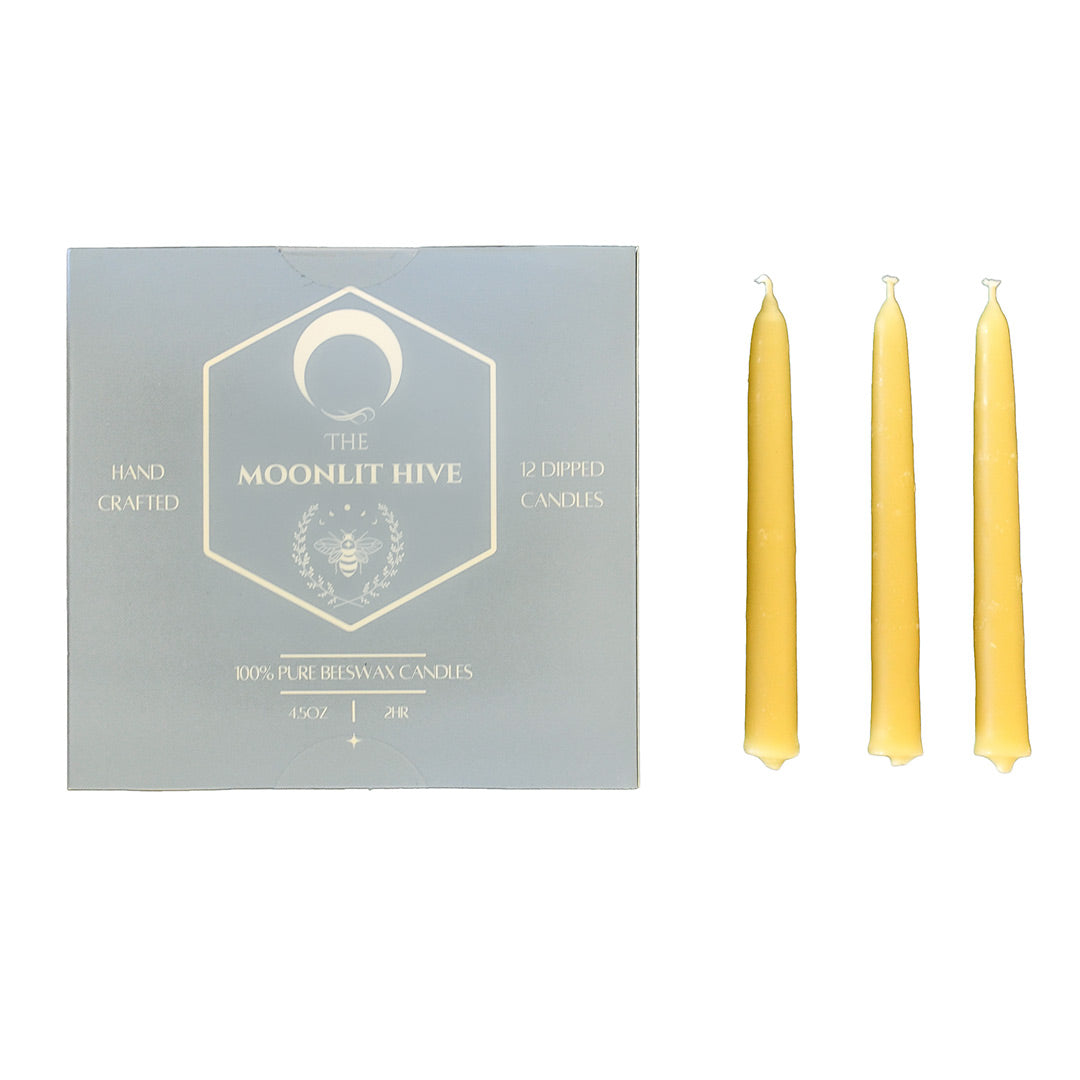 12 pack Maine-Made Beeswax Candles